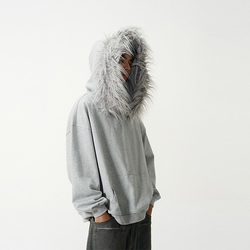 Detachable Heavy Fur Hoodie