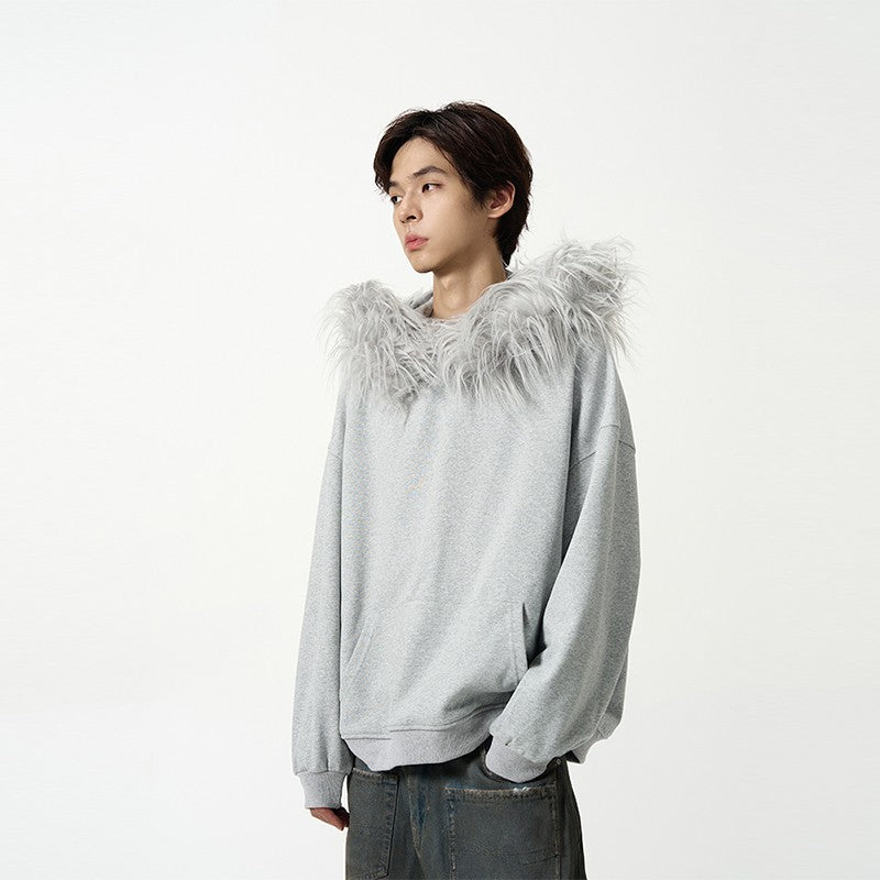 Detachable Heavy Fur Hoodie