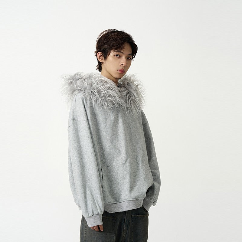 Detachable Heavy Fur Hoodie