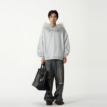 Detachable Heavy Fur Hoodie