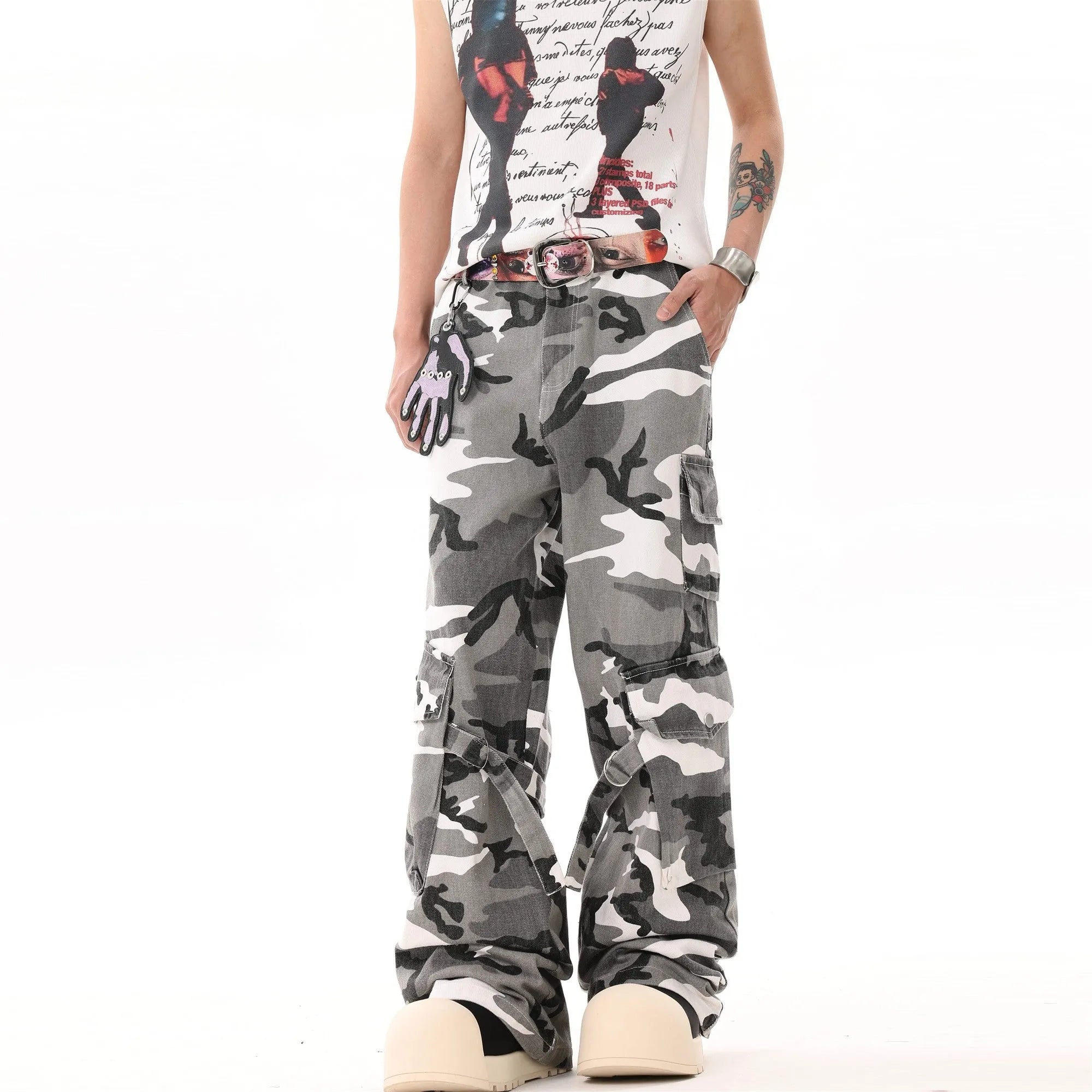 Black and White Camo Pants