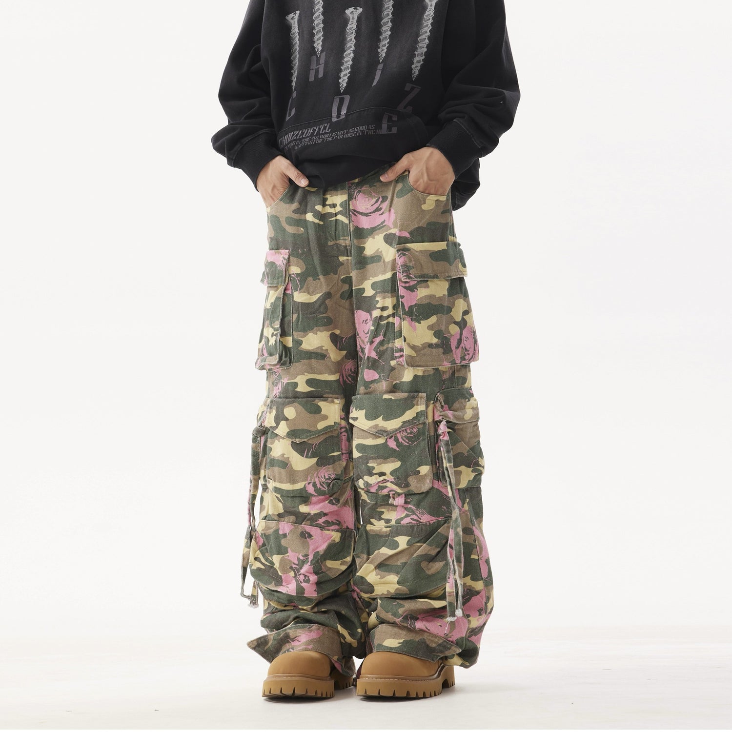 &quot;ROSE&quot; Pink Camo Trousers