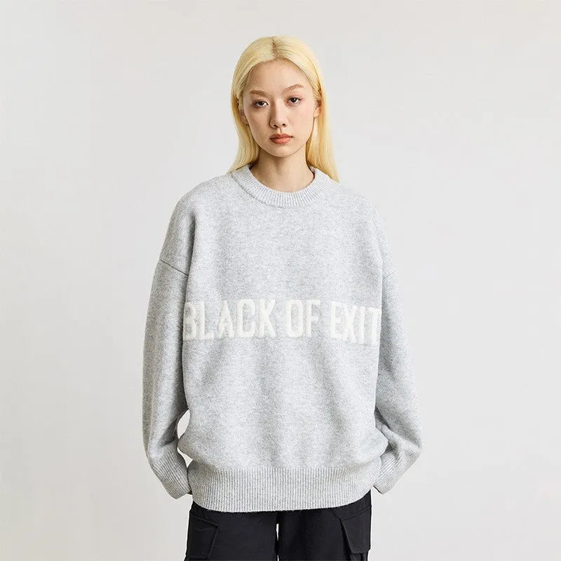 &quot;BLACK OF EXIT&quot; Sweater