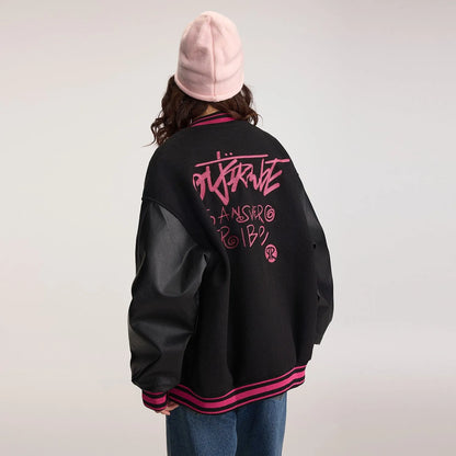 &quot;Answer Tribe&quot; Baseball Jacket Backside