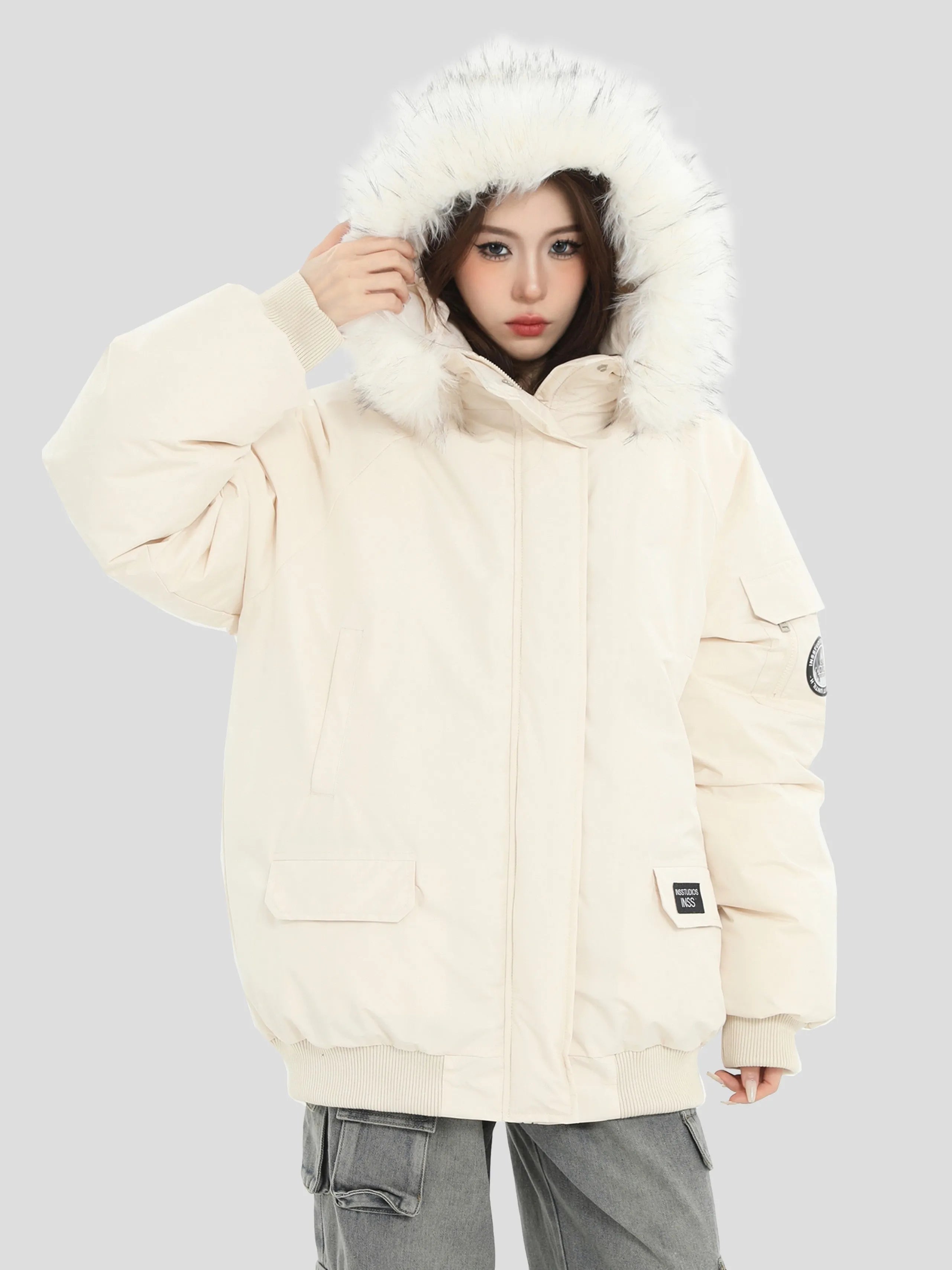 Fur Collar Jacket Apricot