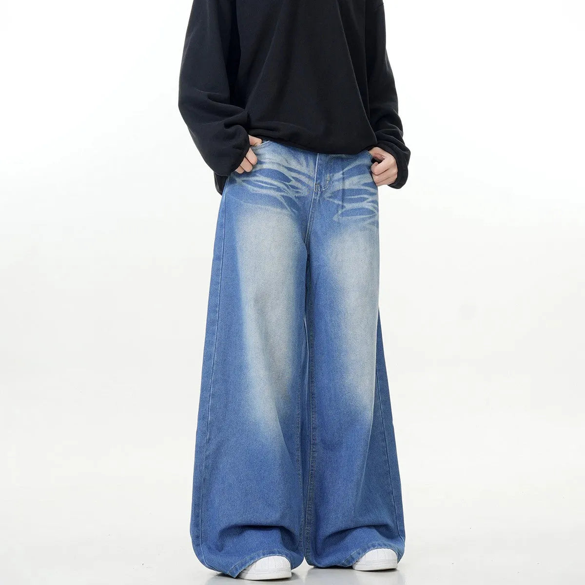 Clean Blue Loose Baggy Jeans