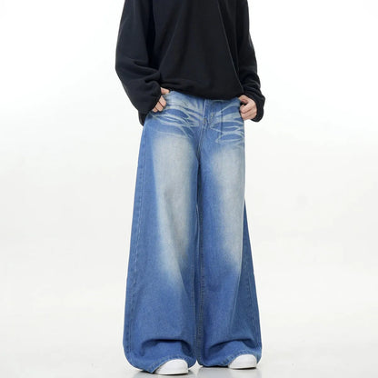 Clean Blue Loose Baggy Jeans