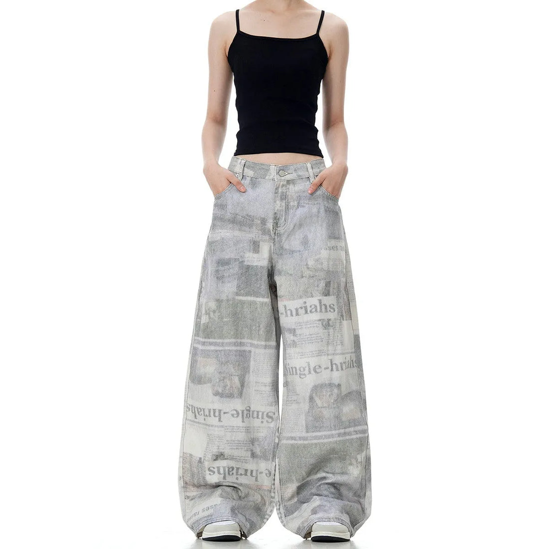 Retro News Baggy Jeans