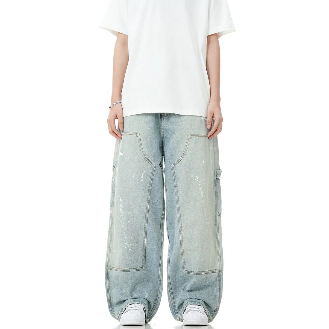 Splashed Ink Baggy Jeans