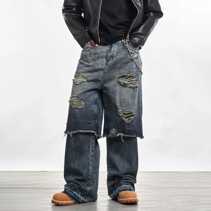 Deconstructed Double Layer Pants