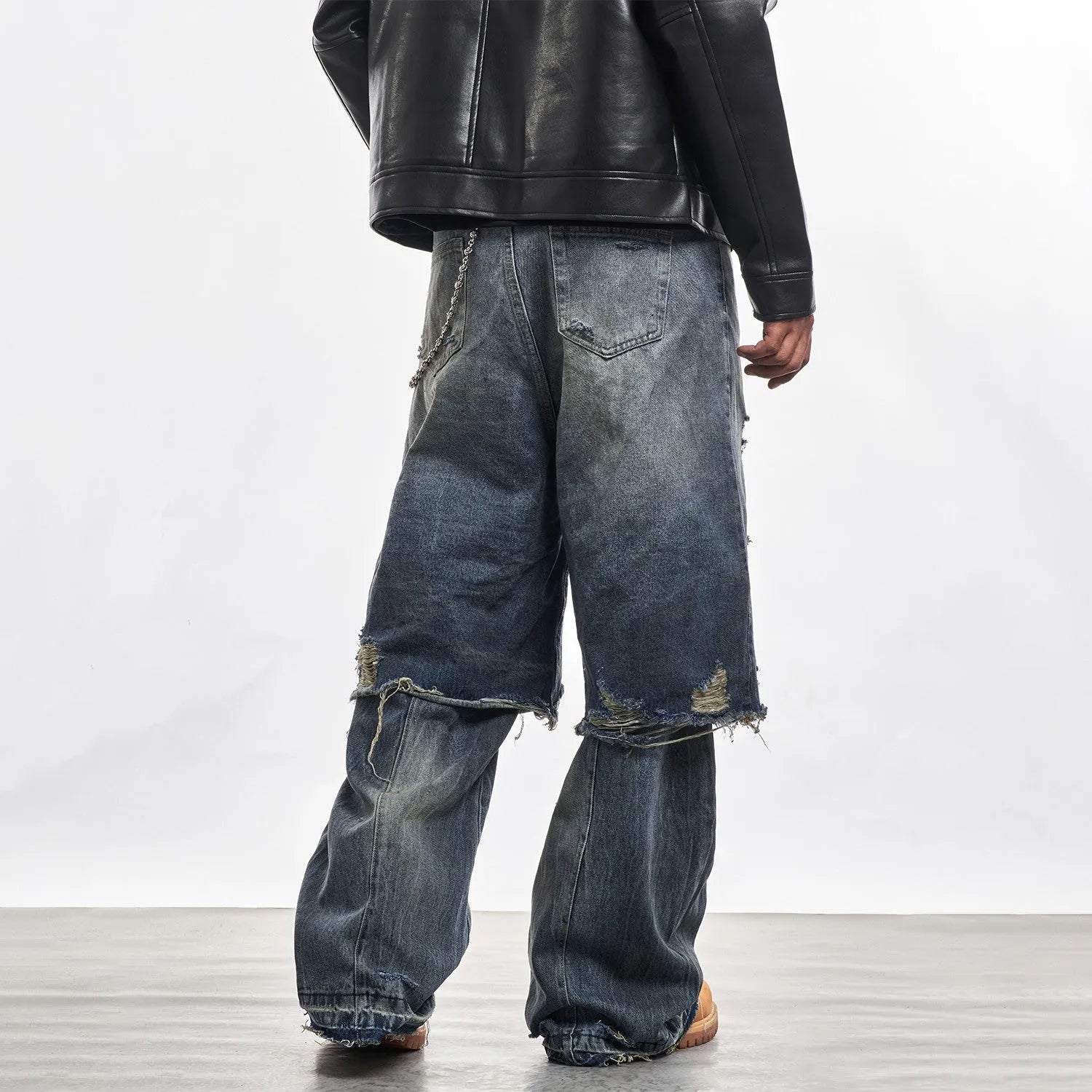 Deconstructed Double Layer Pants