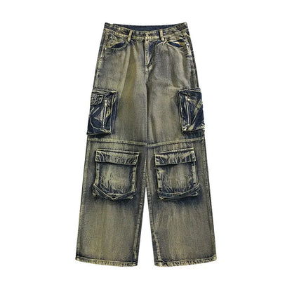 Mud Dye Distressed Pants