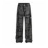 Distressed Multi Pocket Straight Pants