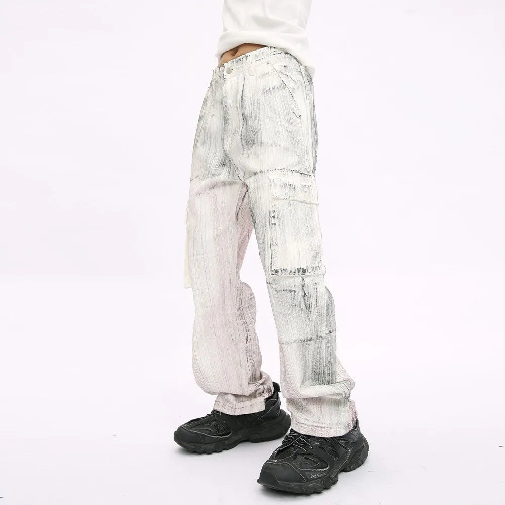 White Wash Straight Pants