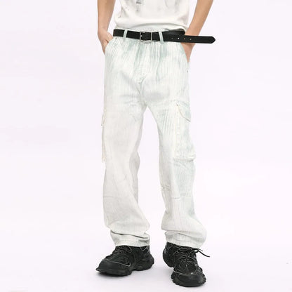 White Wash Straight Pants