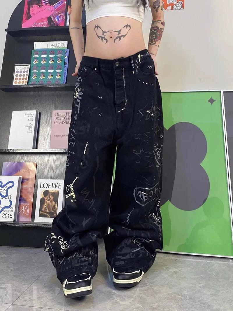 Graffiti Flow Loose Pants