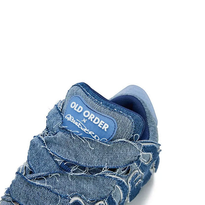 Old Order Denim Distressed Shoes