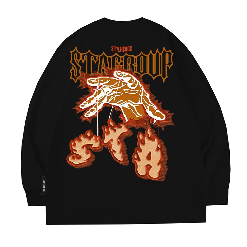 Flame Grip Oversized Long Sleeves