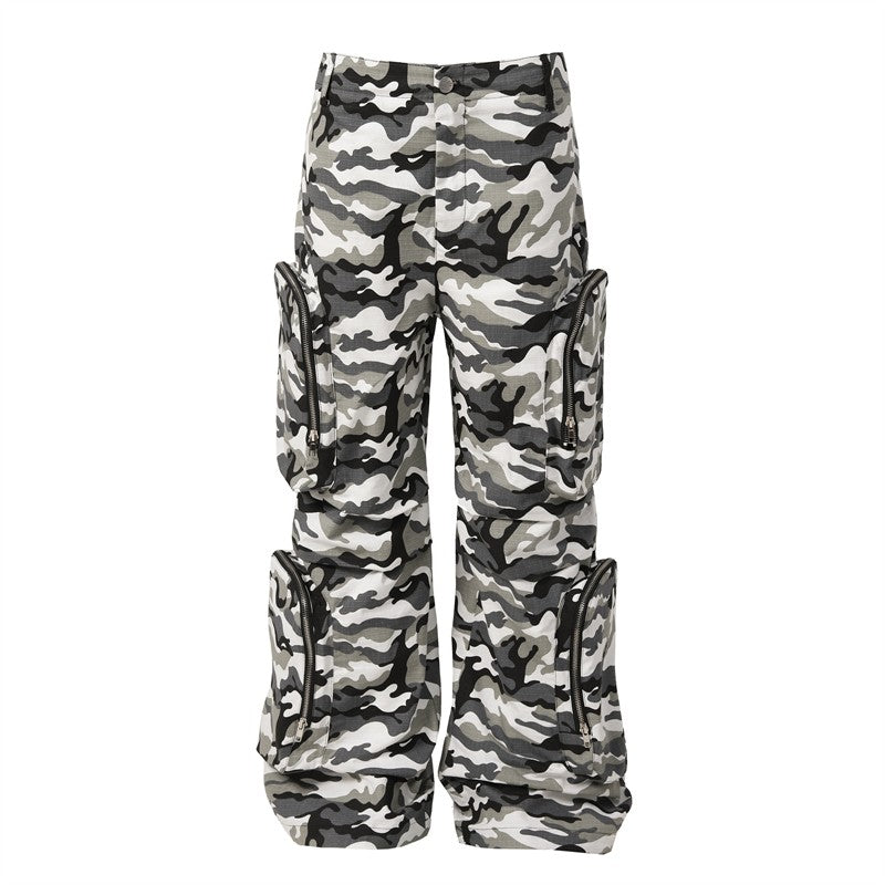 Multi Pocket Camo Cargo Pants