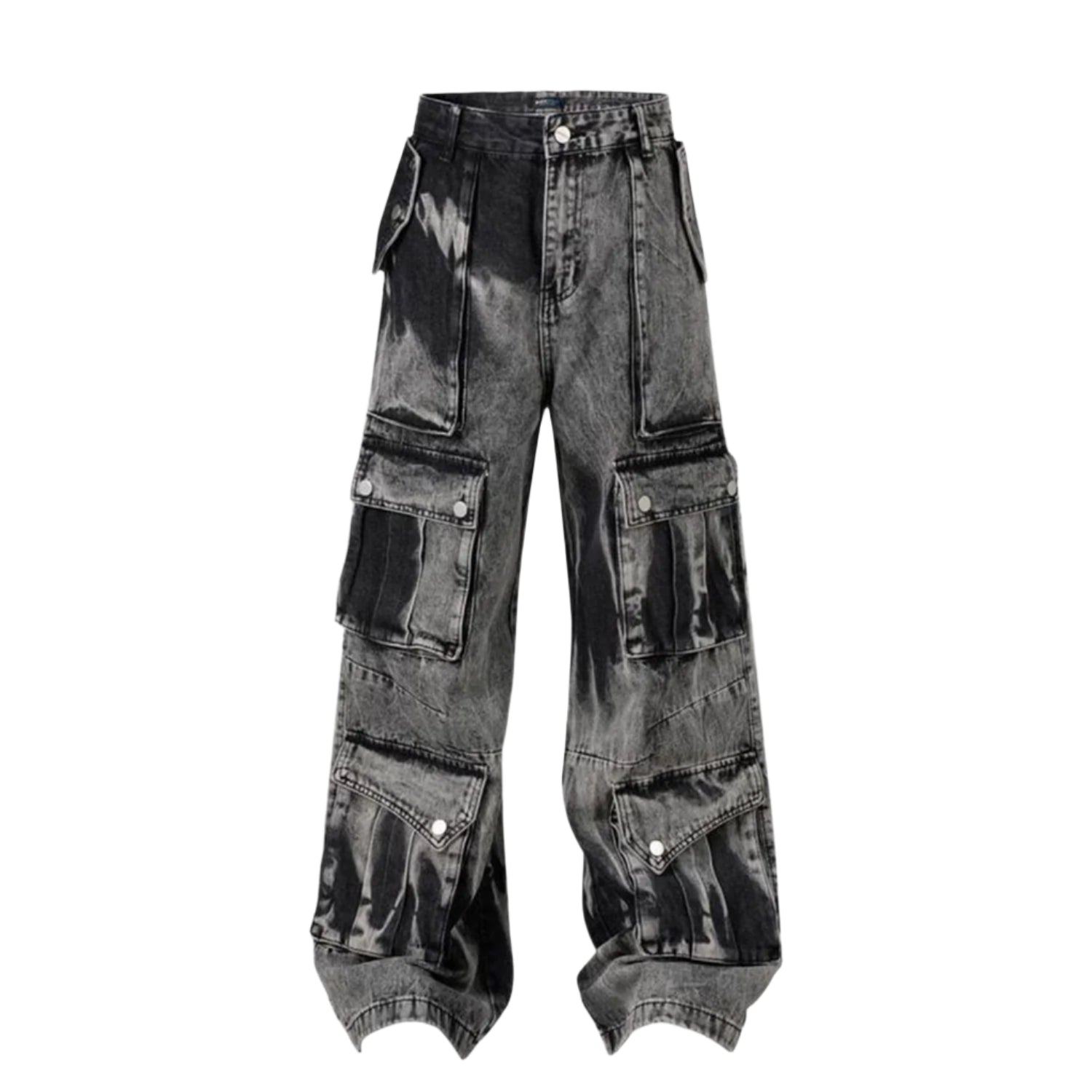 Edgy Multi Pocket Straight Pants