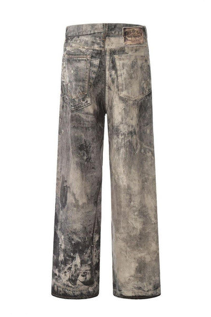 Low Waist Camo Jeans - Keystreetwear