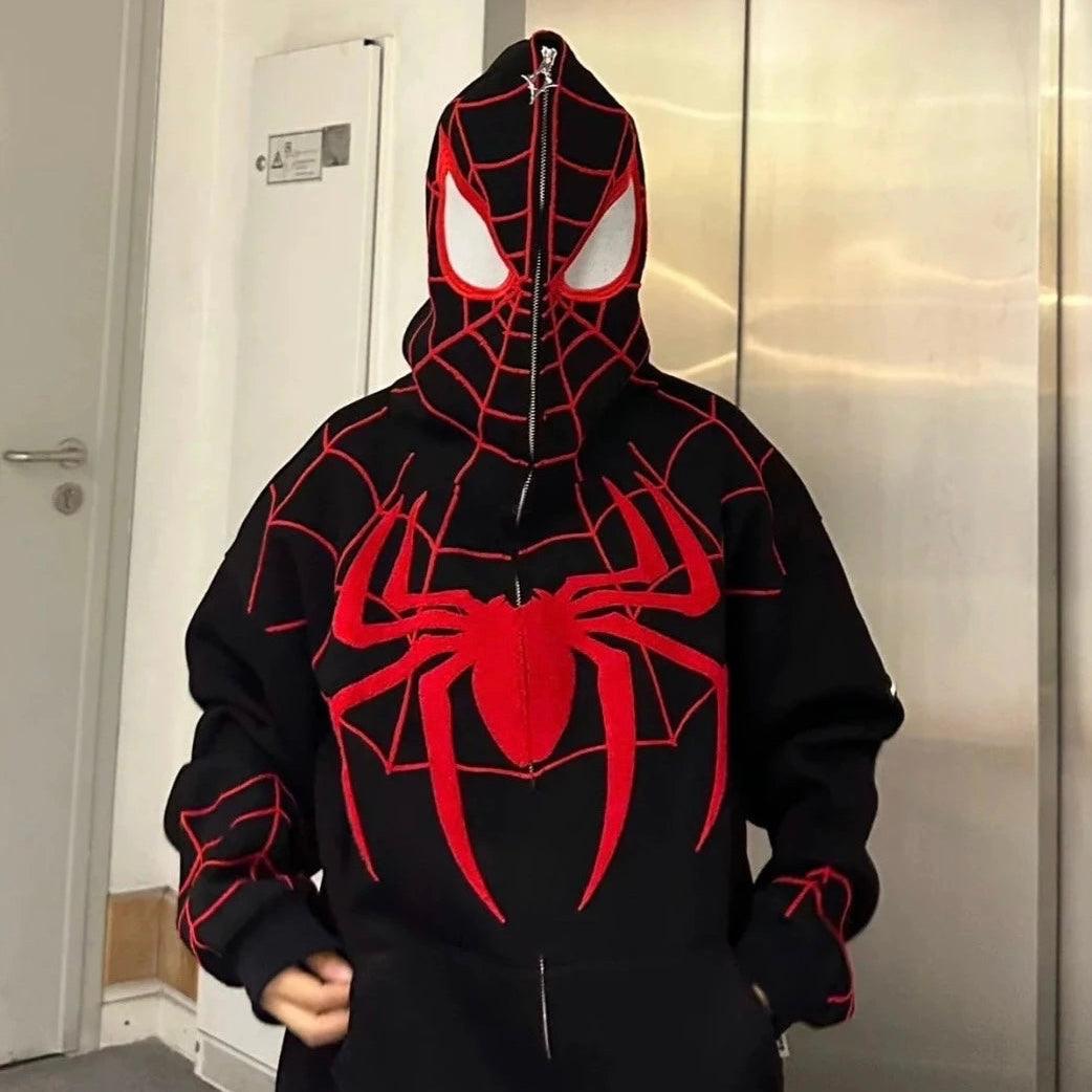 Y2K Spiderman Zip Up - Keystreetwear