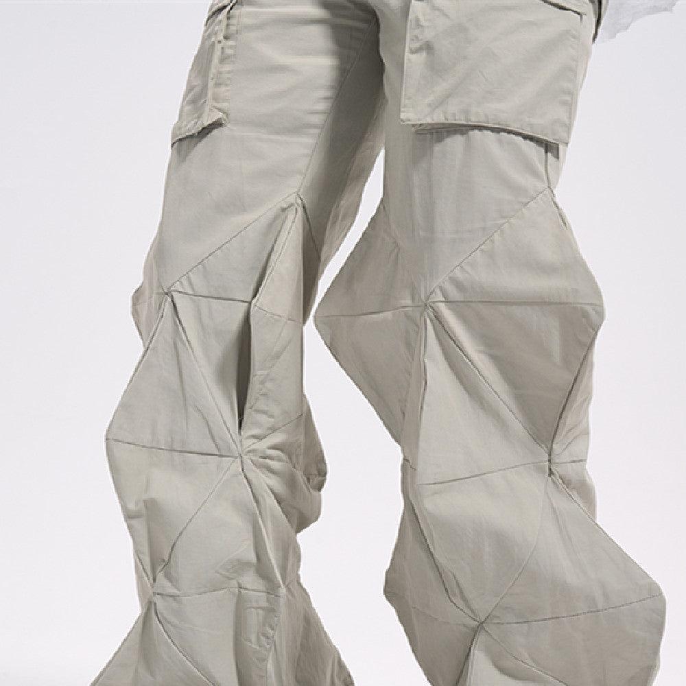 Diamond Flared Trousers Grey