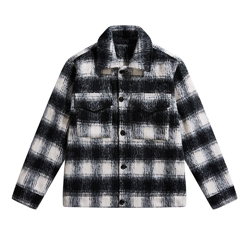 Lapel Plaid Jacket