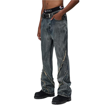 Twist Edge Distressed Pants