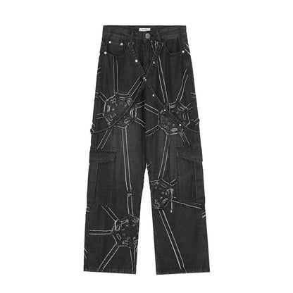 Web Punk Straight Pants