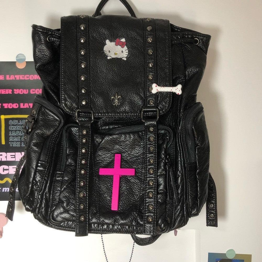 Hello Kitty Punk Leather Backpack - Keystreetwear