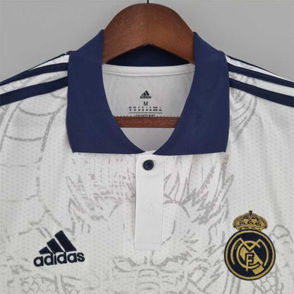 Real Madrid "Dragon Blanco" Jersey Kit Upper Front Details - Keystreetwear