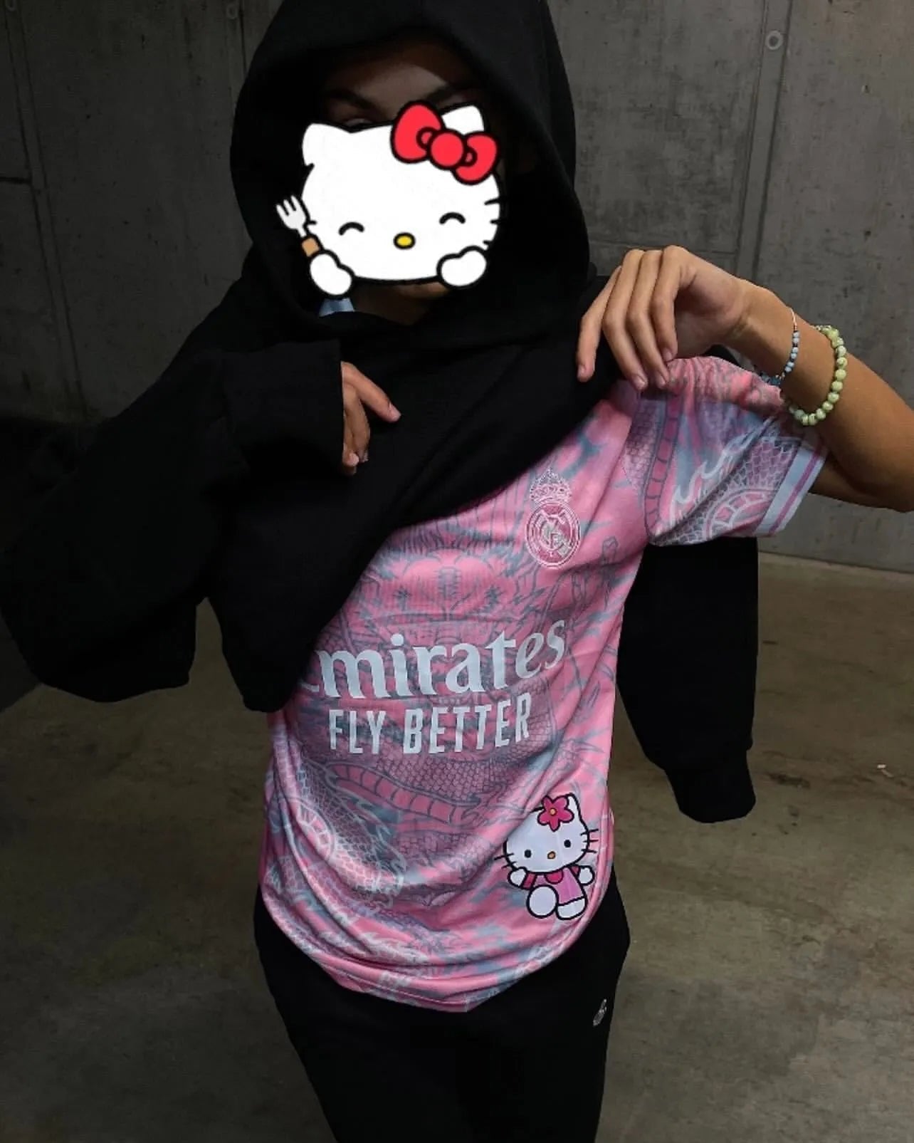 Real Madrid Hello Kitty Dragon Jersey - Keystreetwear