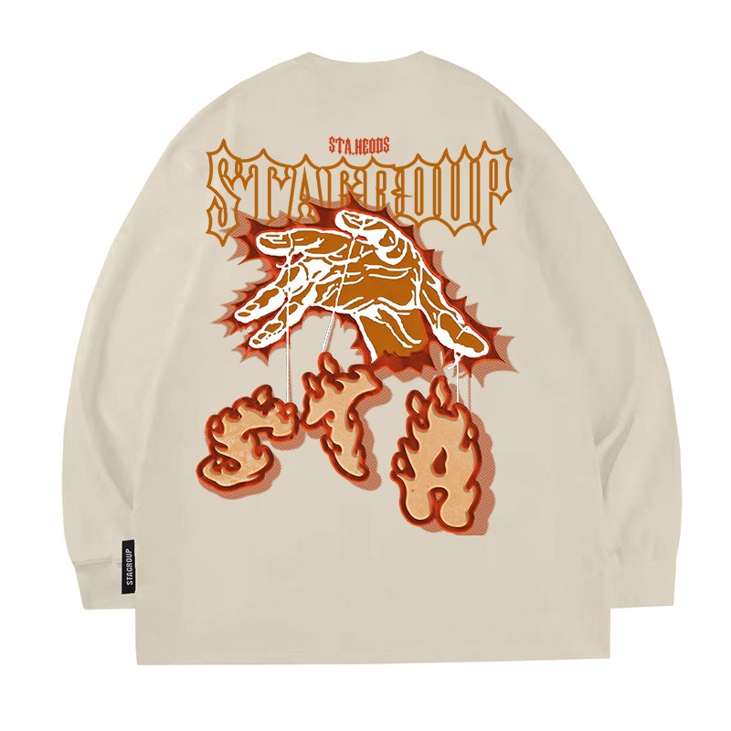 Flame Grip Oversized Long Sleeves