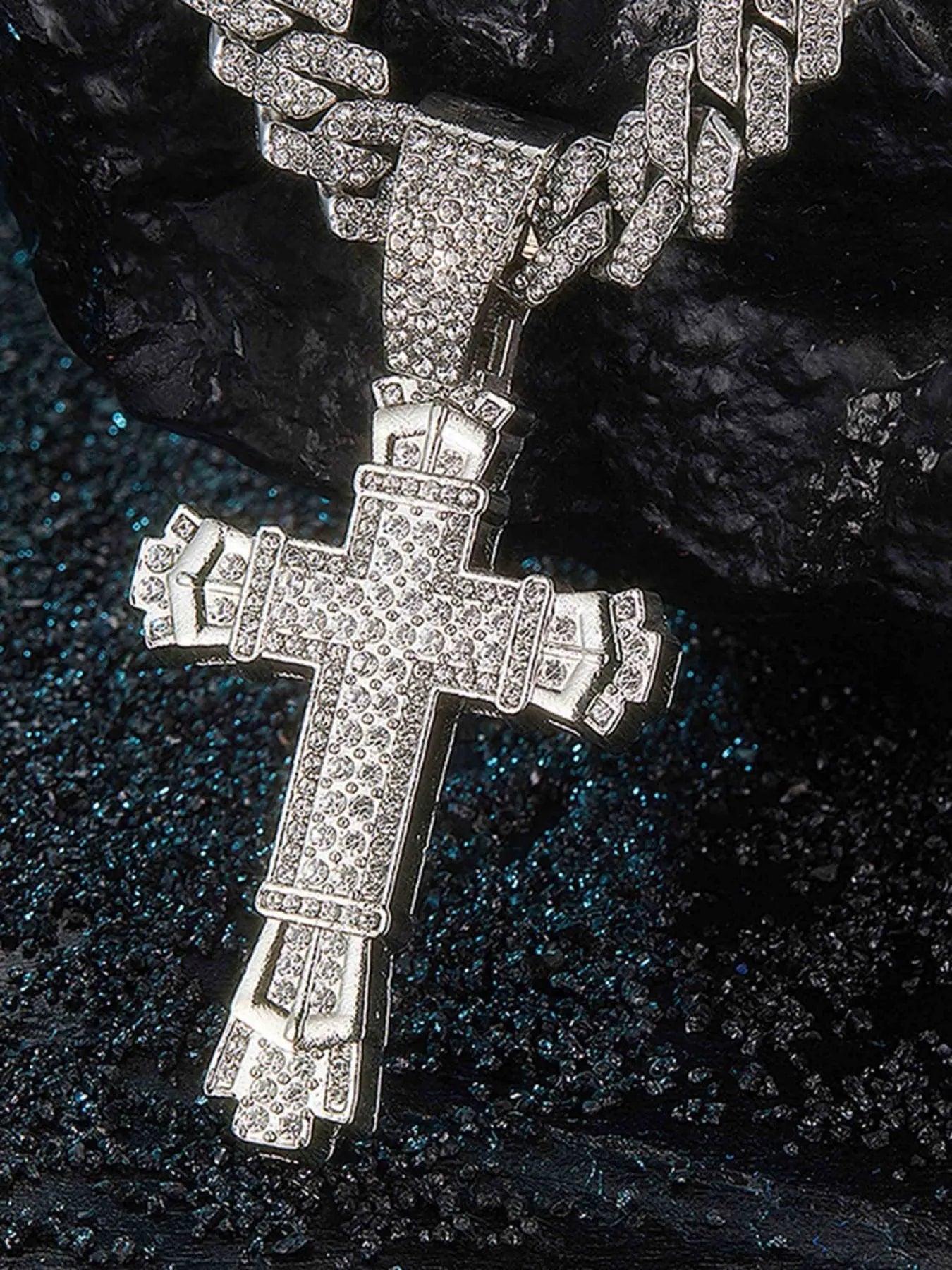 Bling Street Cross Necklace