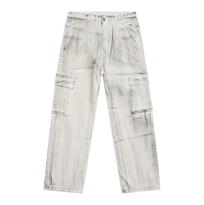 White Wash Straight Pants