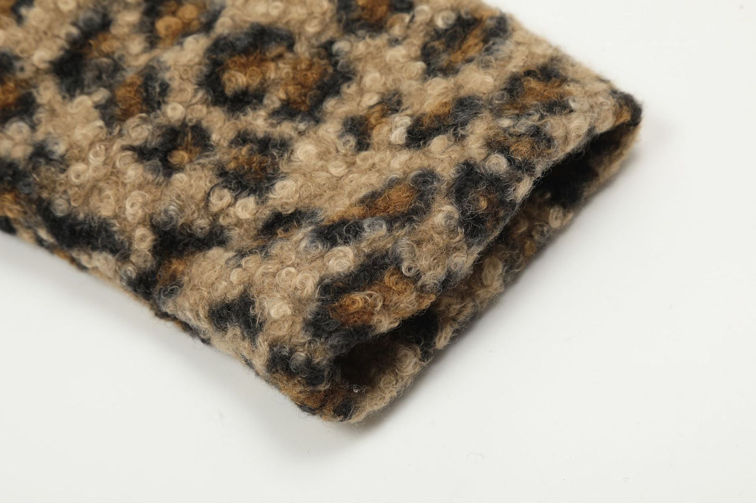 99-1 Short Leopard Print Sherpa Jacket