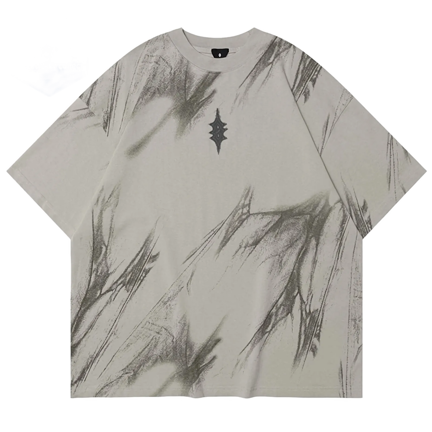 ’Spectral’ Abstract Print Oversized Cotton T-Shirt S T-Shirt