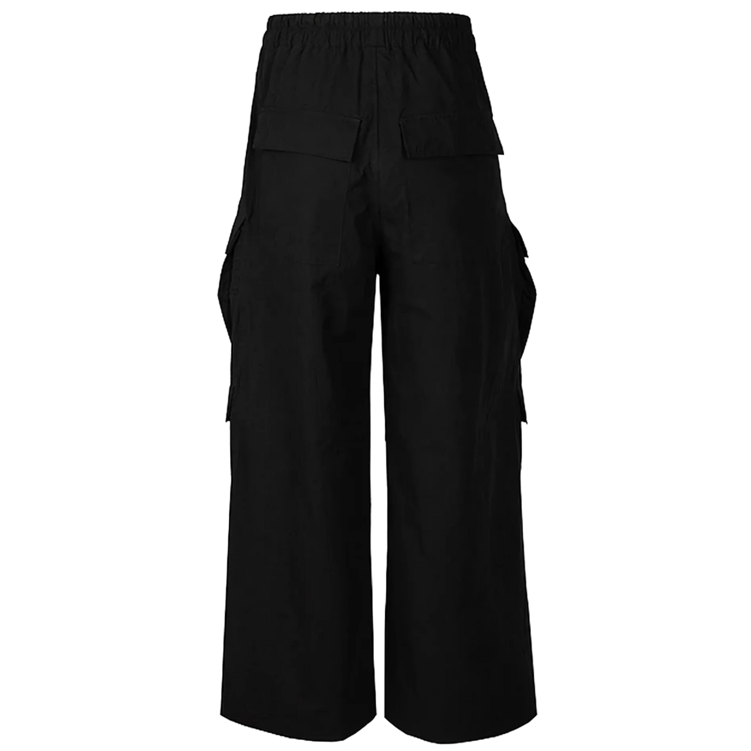 Ultra Wide Black Canvas Cargo Pants