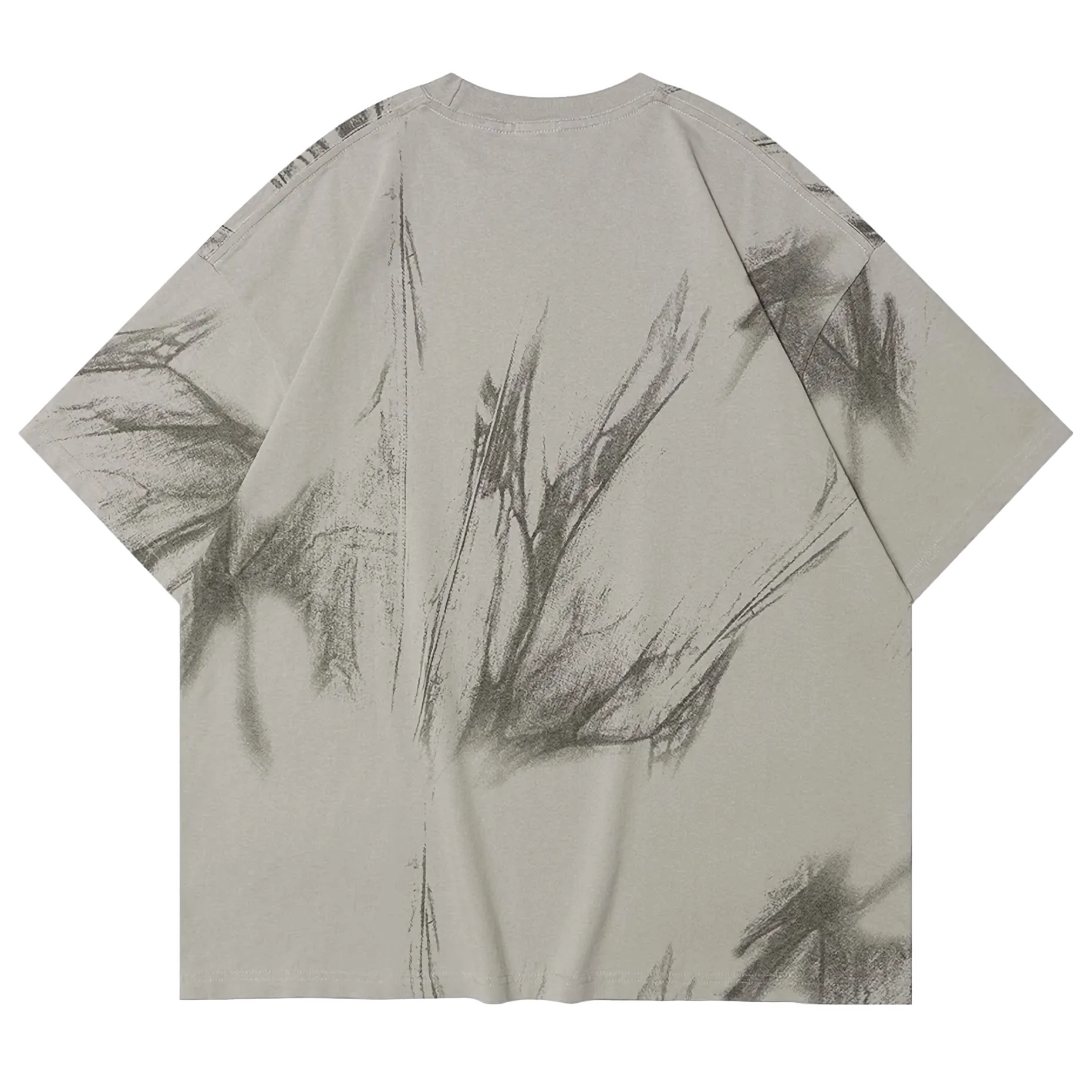 ’Spectral’ Abstract Print Oversized Cotton T-Shirt T-Shirt