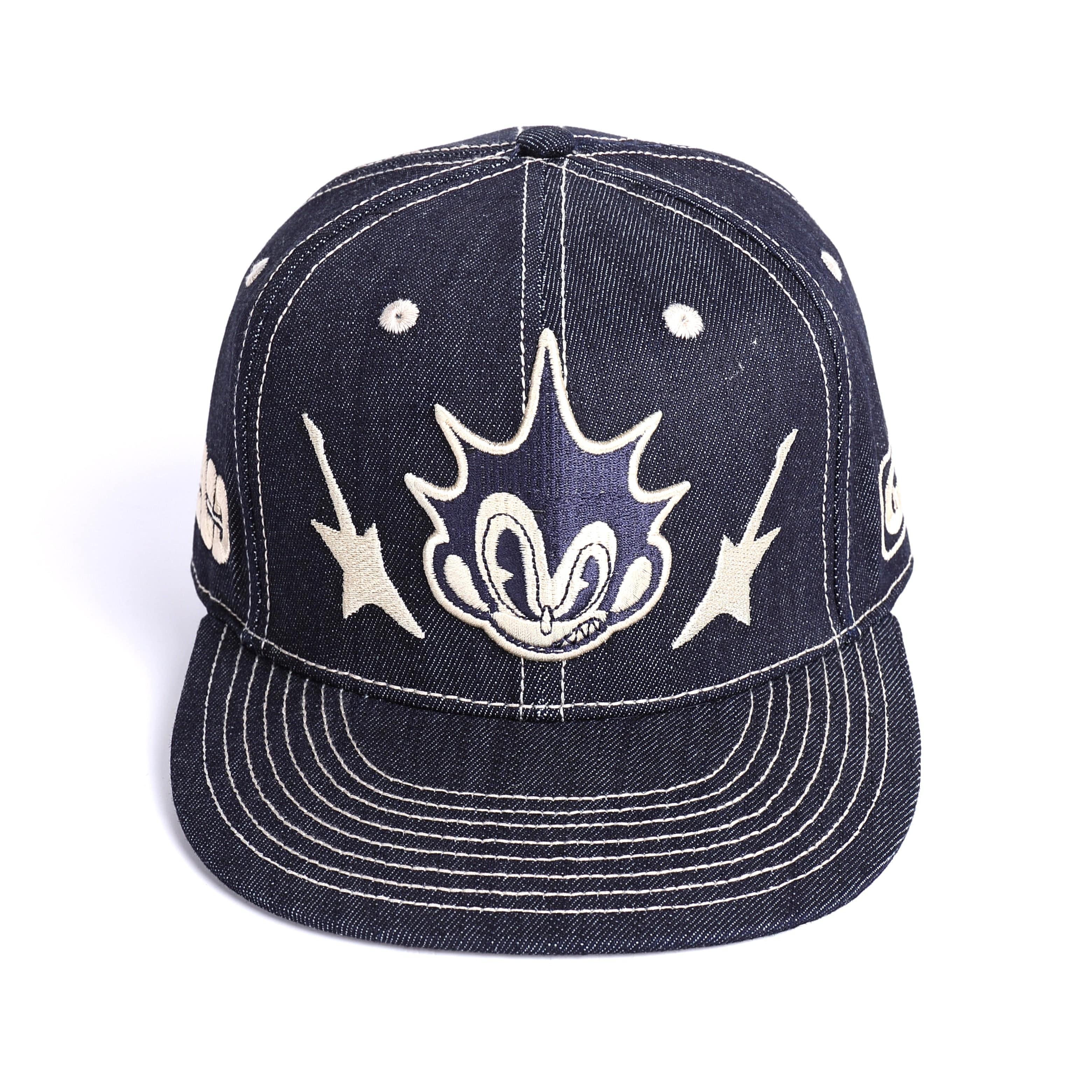 Embroidered Six Panel Denim Cap 