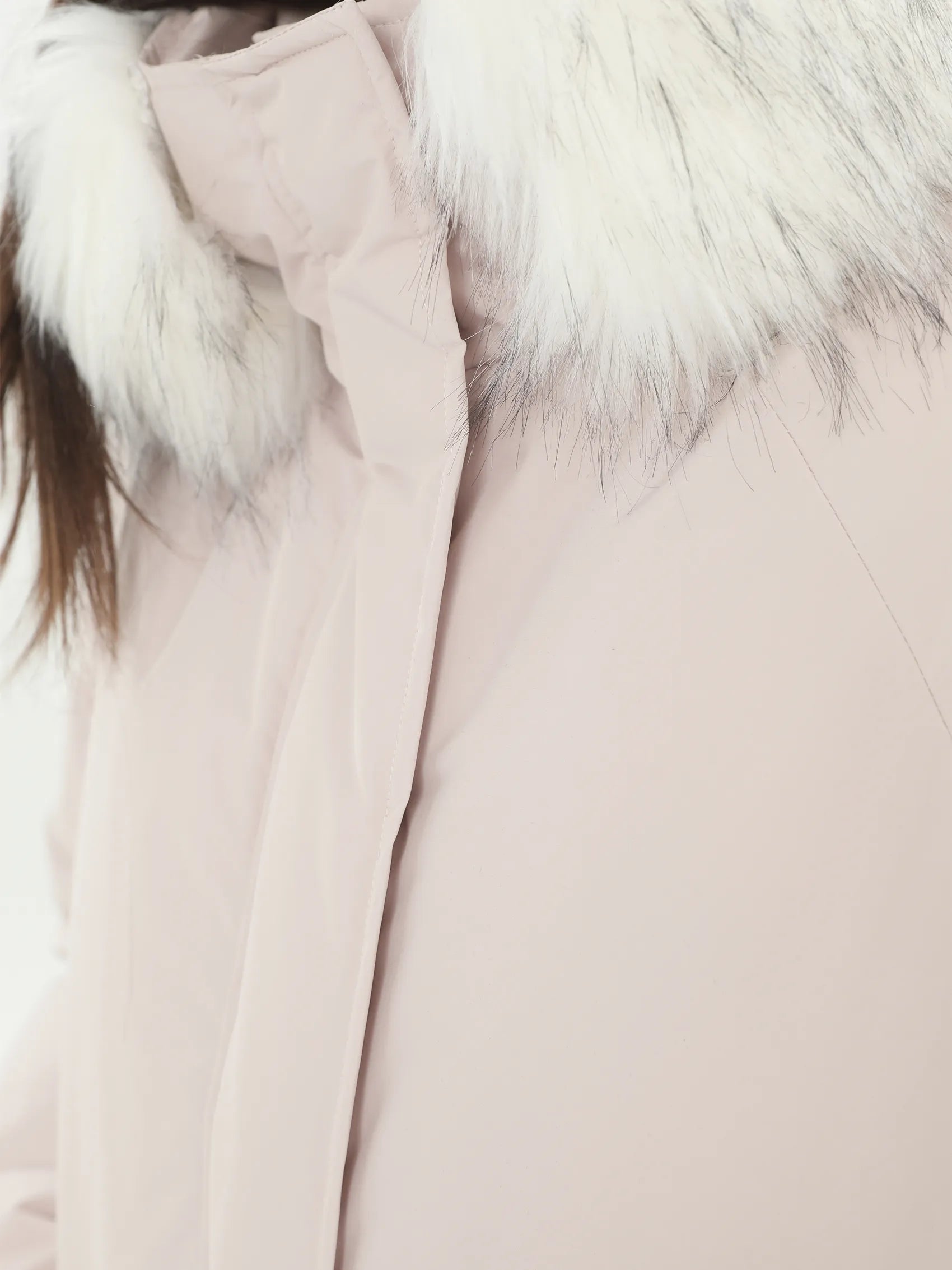 Fur Collar Jacket Apricot Frontside