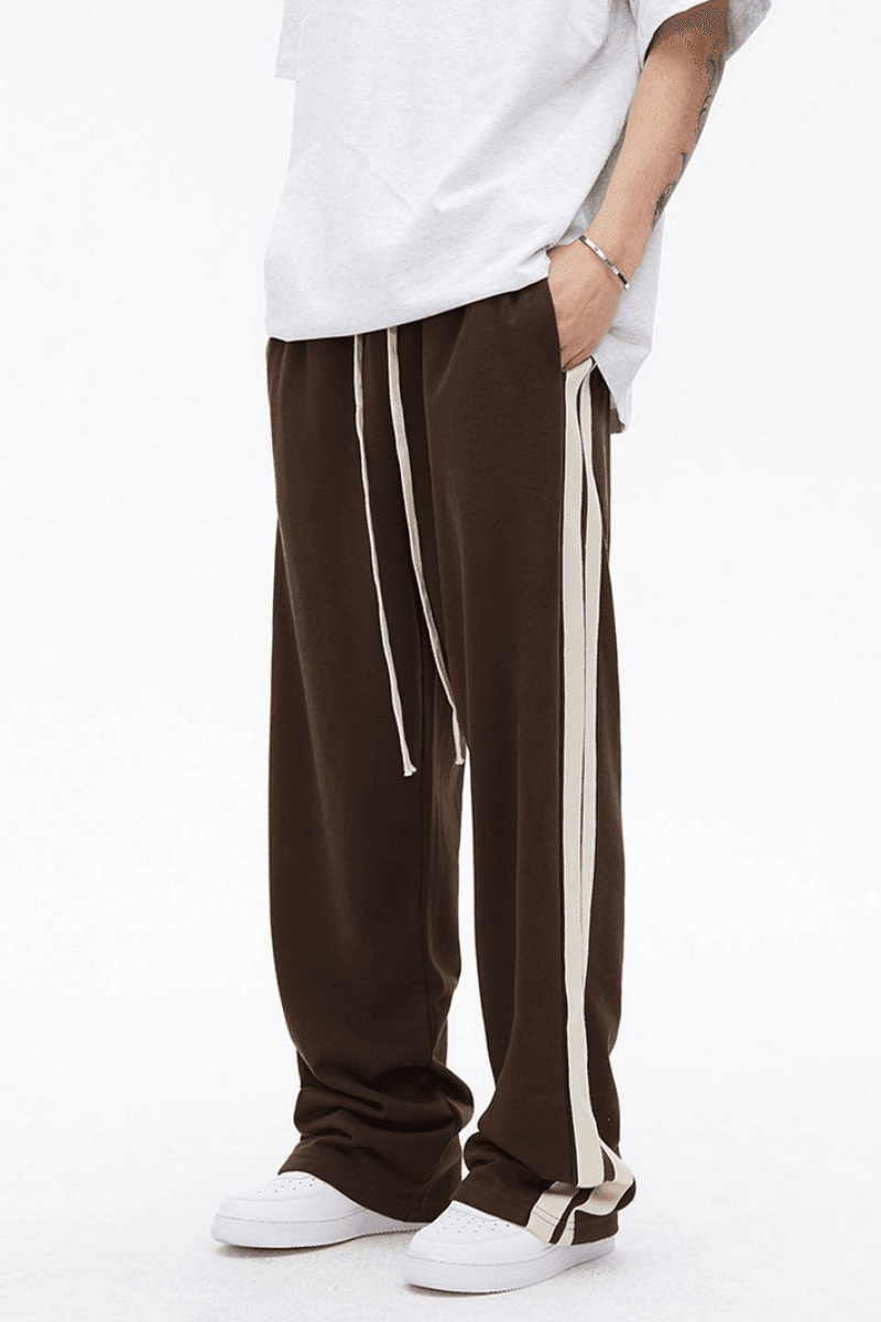 Stitching Track Loose Sweatpants - Keystreetwear