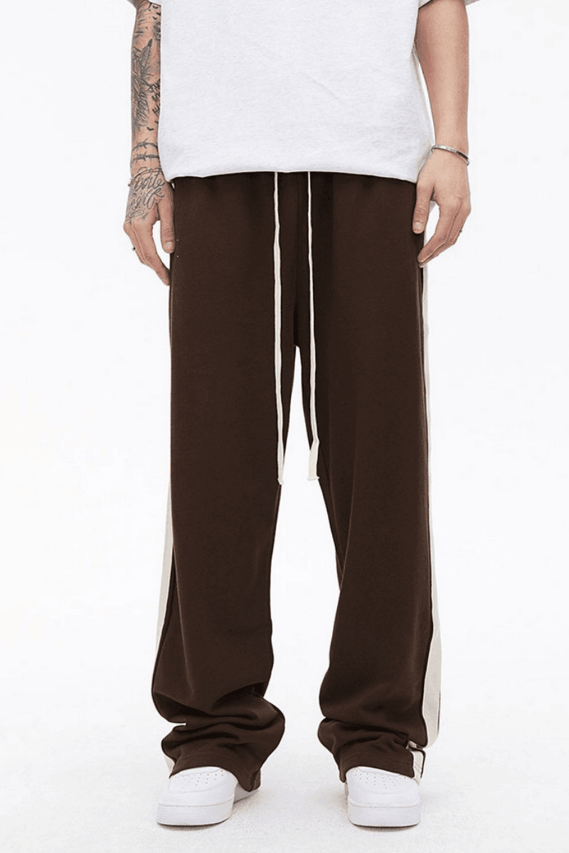 Stitching Track Loose Sweatpants - Keystreetwear