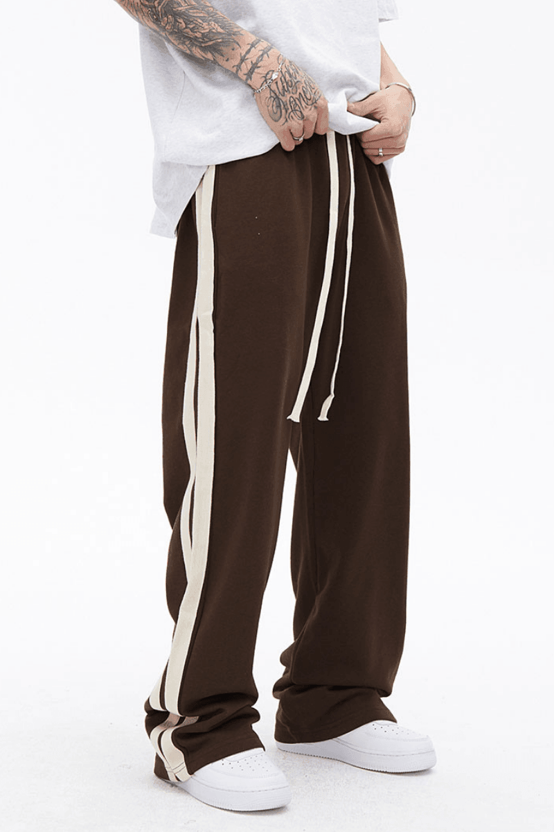 Stitching Track Loose Sweatpants - Keystreetwear