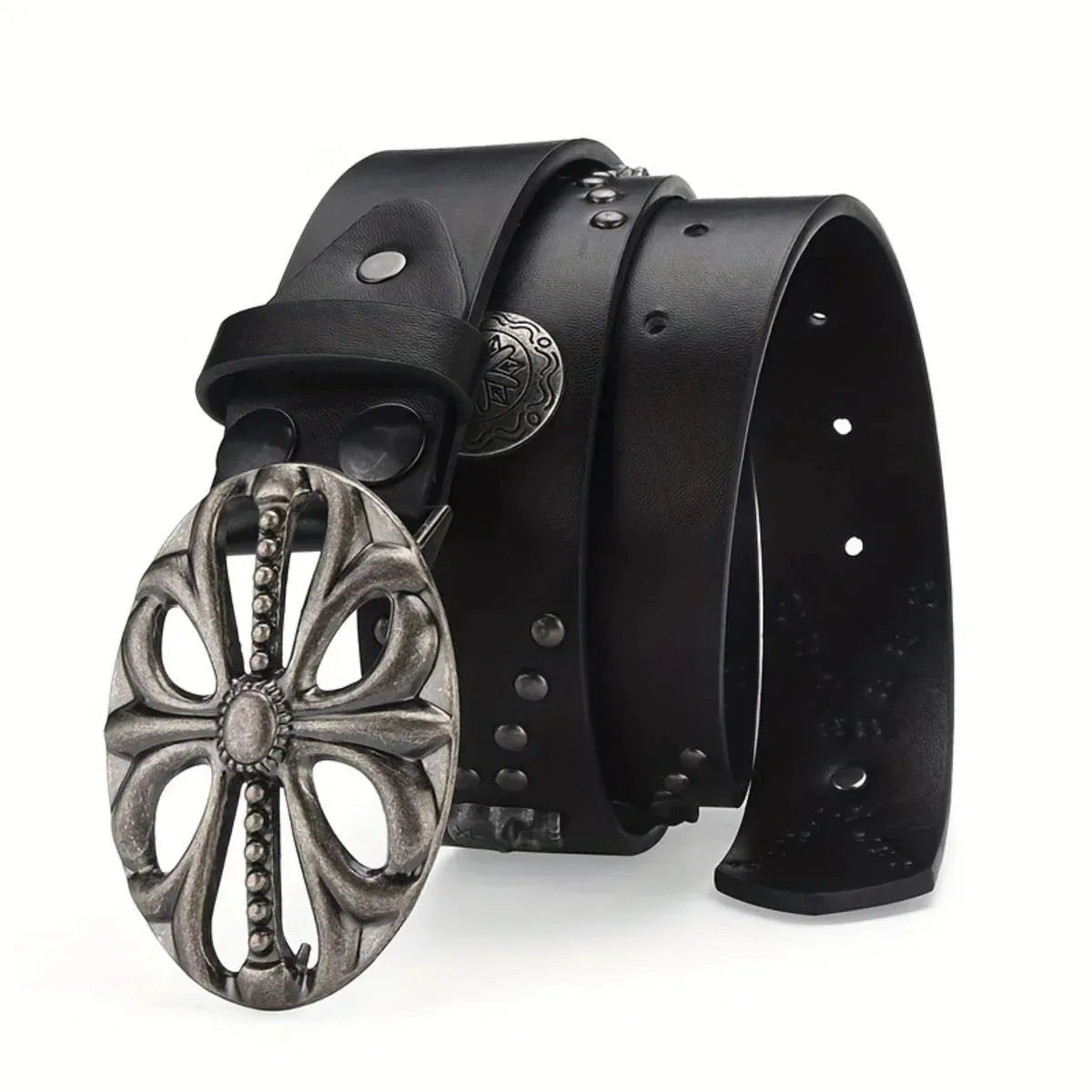 Alchemy Studded Belt with Bronze Buckle - Key Streetwear