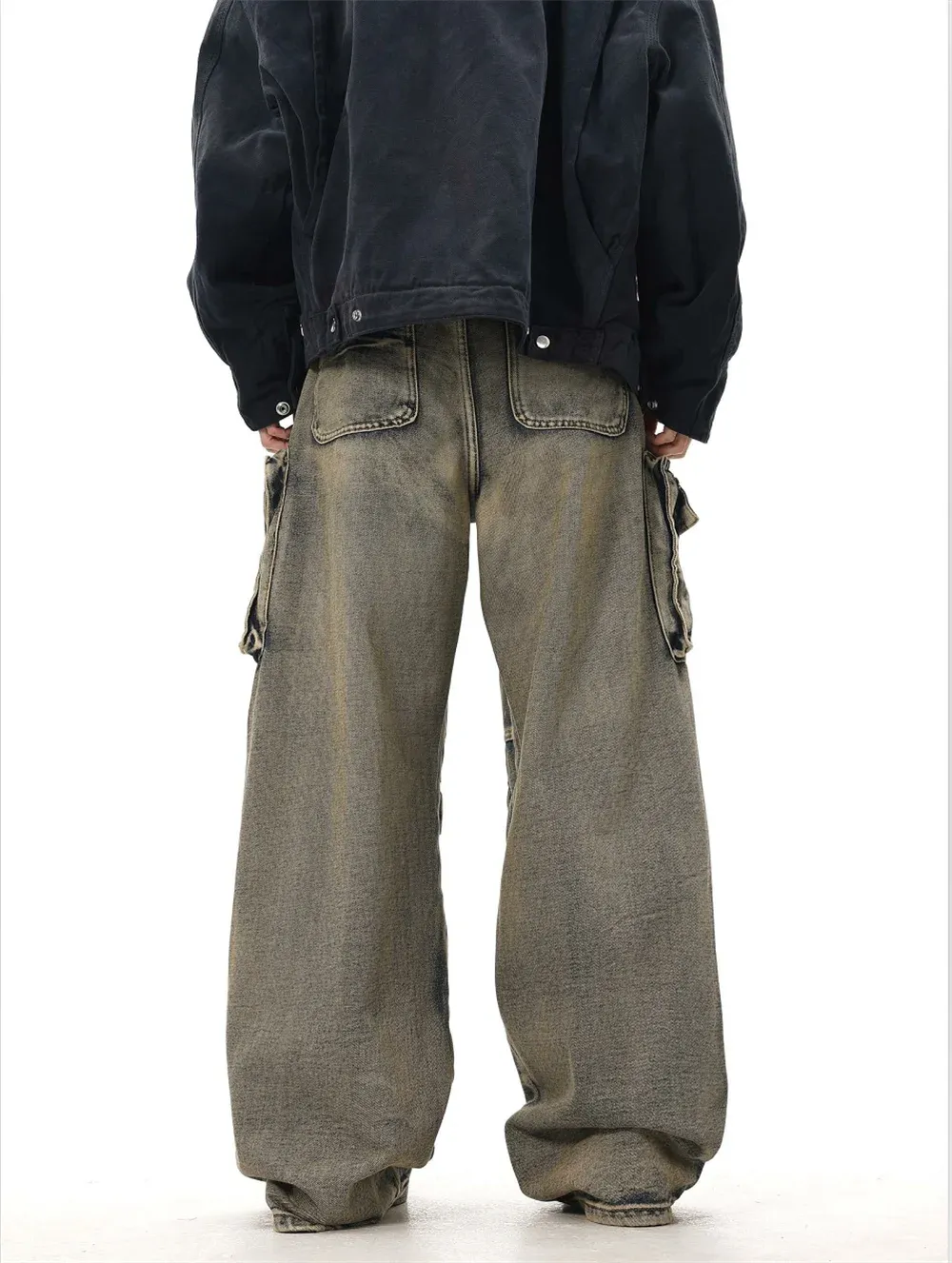 Mud Dye Distressed Pants