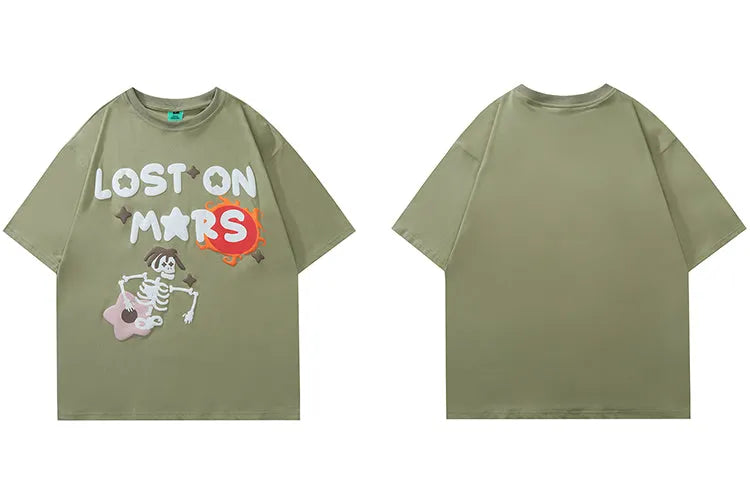 ’Lost On Mars’ Graphic Print Cotton T-Shirt T-Shirt