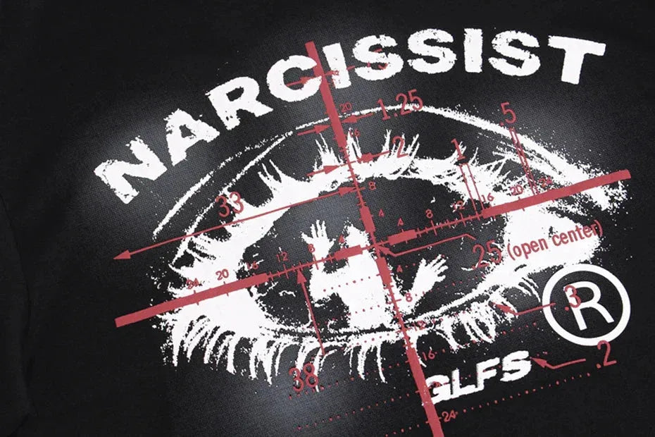 ’Narcissist’ Graphic Print Cotton T-Shirt T-Shirt