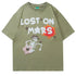 ’Lost On Mars’ Graphic Print Cotton T-Shirt Green / M T-Shirt